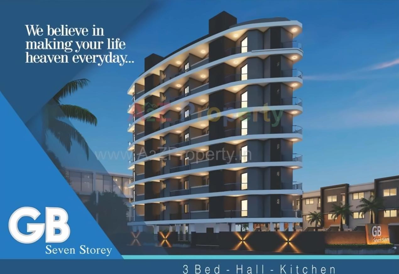3D Elevation of real estate project Gb Seven Storey located at Raiya, Rajkot, Gujarat