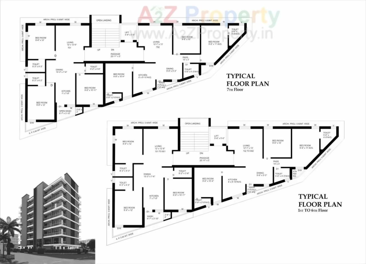 Layout of real estate project Gb Seven Storey located at Raiya, Rajkot, Gujarat