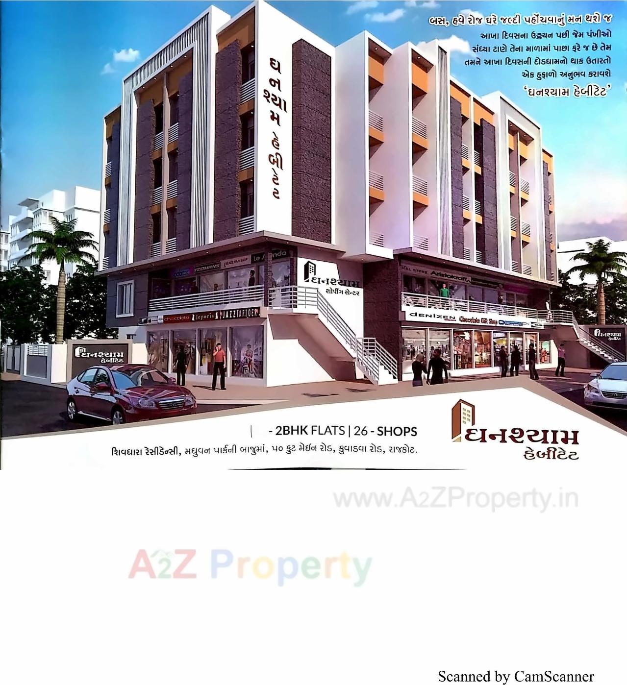 3D Elevation of real estate project Ghanshyam Habitat located at Rajkot, Rajkot, Gujarat