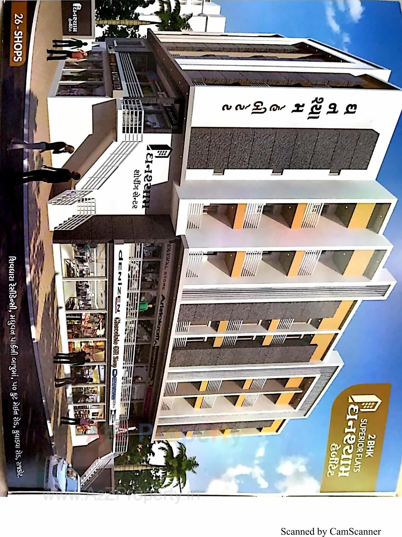 3D Elevation of real estate project Ghanshyam Habitat located at Rajkot, Rajkot, Gujarat