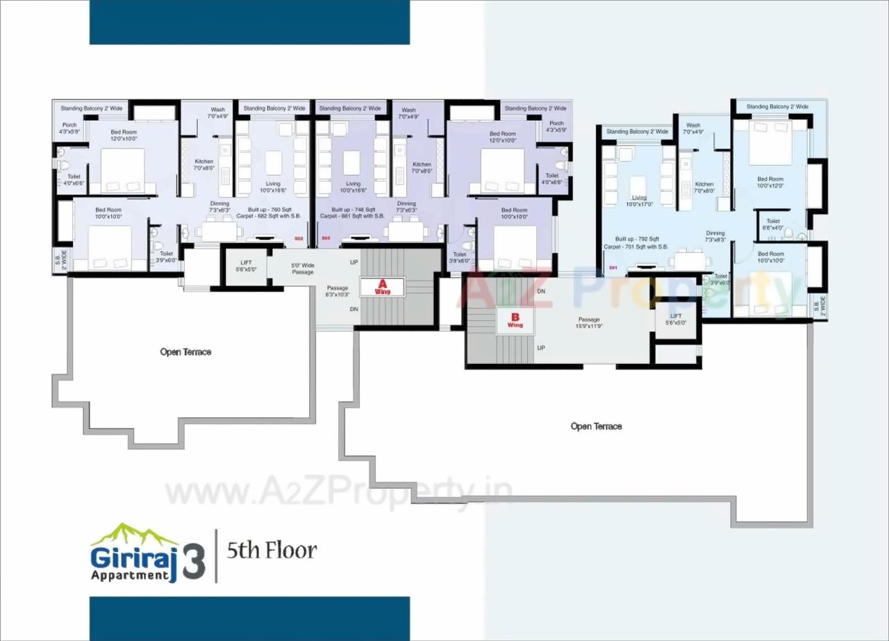 Layout of real estate project Giriraj Appartment located at Mavdi, Rajkot, Gujarat