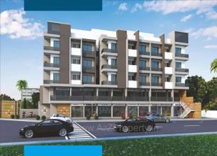 Elevation of real estate project Giriraj Appartment located at Mavdi, Rajkot, Gujarat