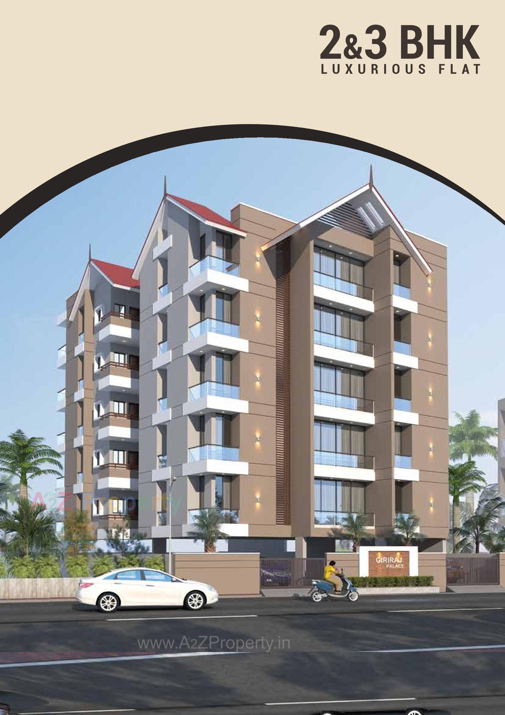 3D Elevation of real estate project Giriraj Palace located at Vavdi, Rajkot, Gujarat