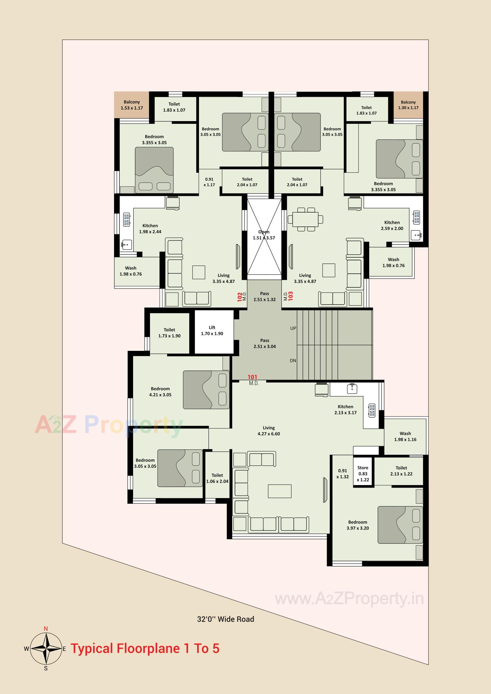 Layout of real estate project Giriraj Palace located at Vavdi, Rajkot, Gujarat