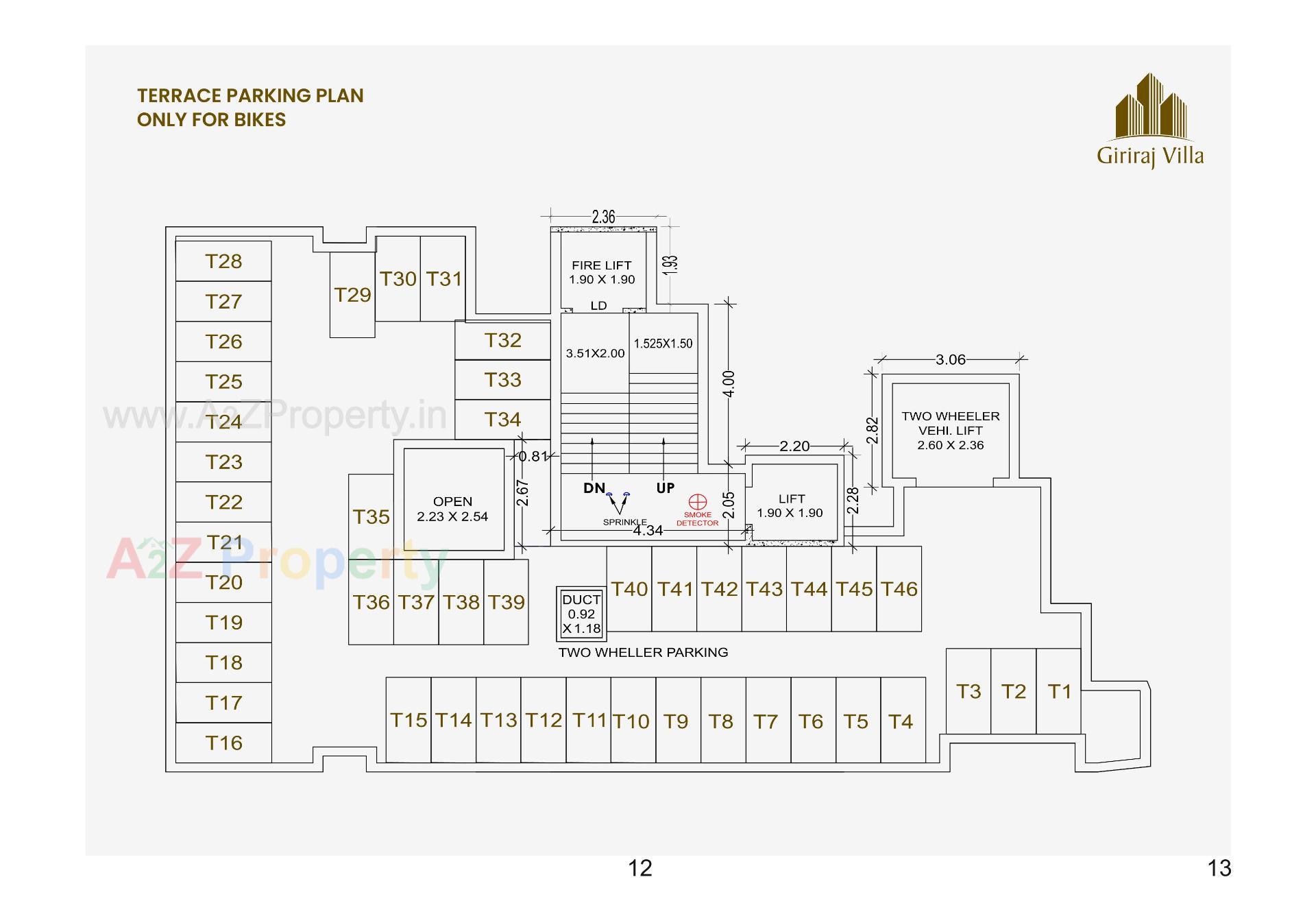 Layout of real estate project Giriraj Villa located at Nanamava, Rajkot, Gujarat