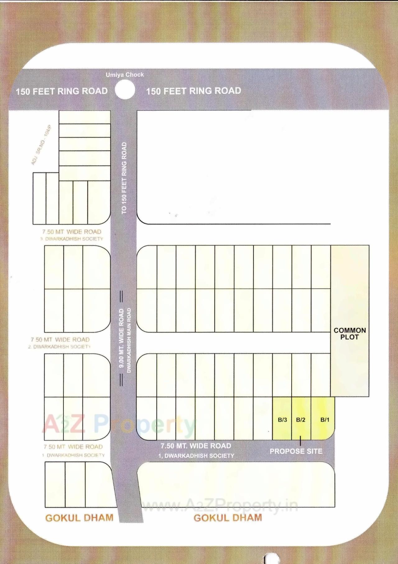 Layout of real estate project Gokul Apartment located at Rajkot, Rajkot, Gujarat