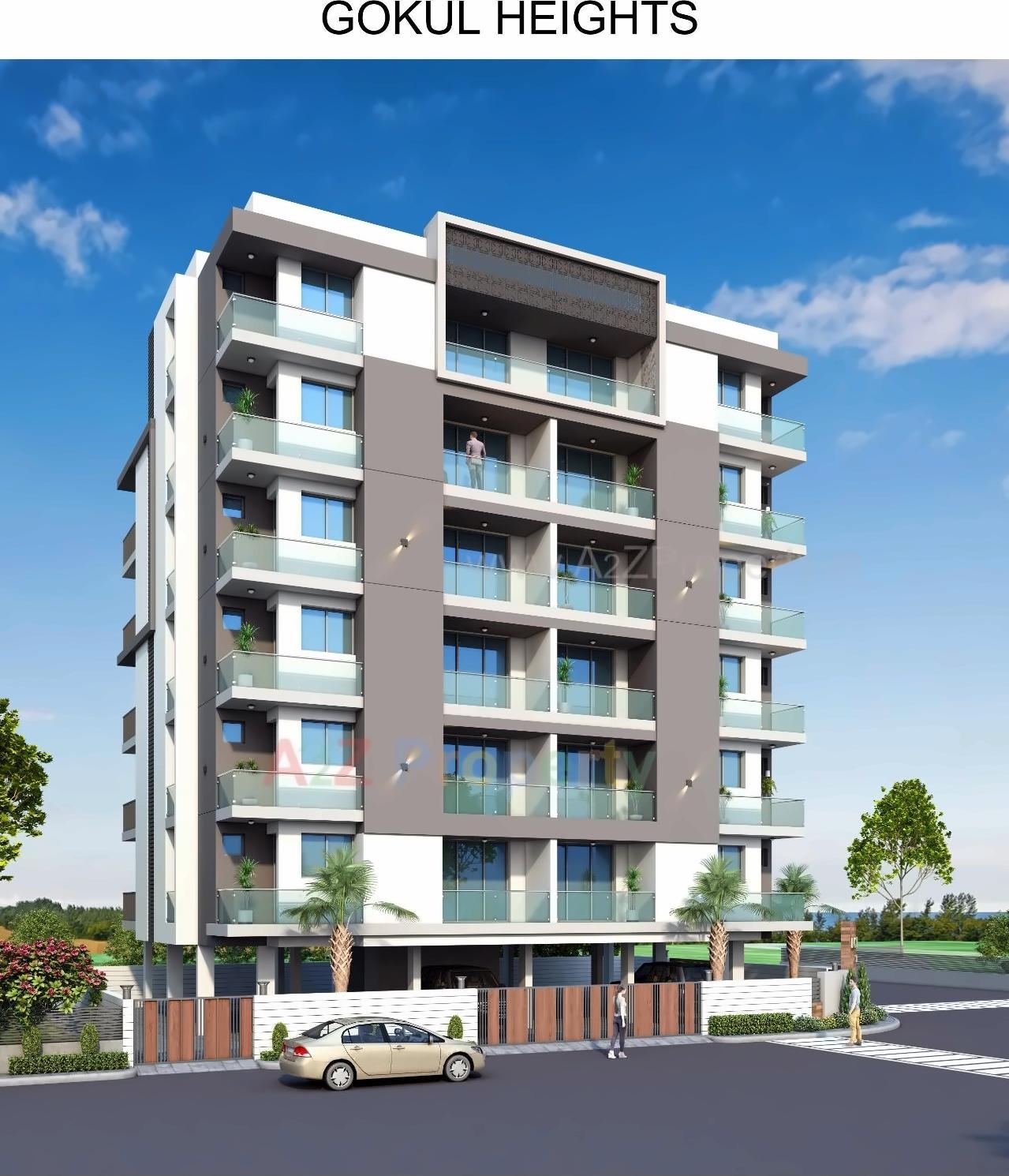 3D Elevation of real estate project Gokul Heights located at Upleta, Rajkot, Gujarat
