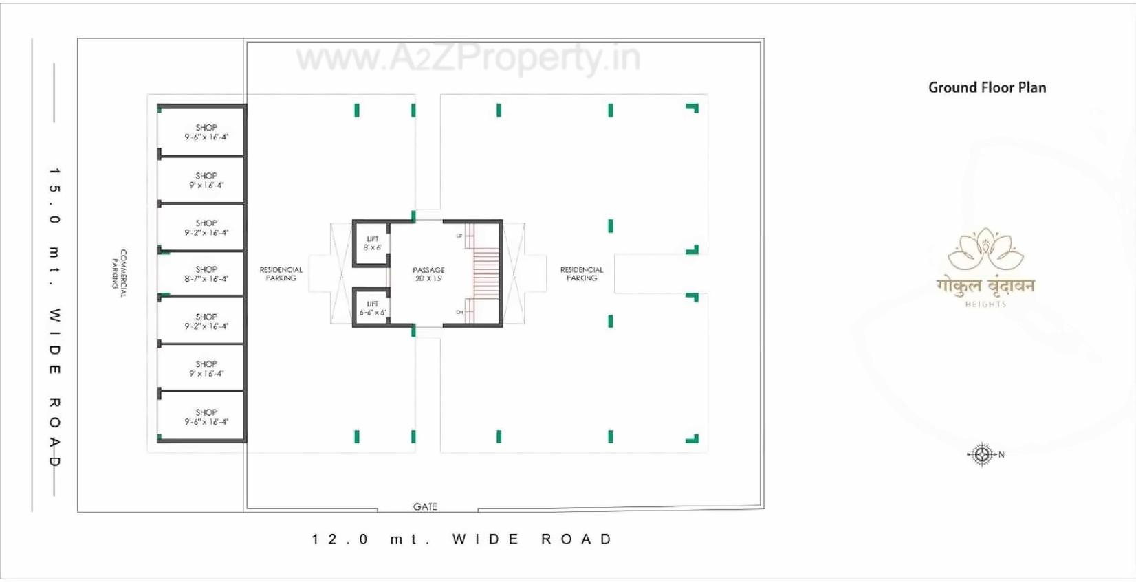 Layout of real estate project Gokul Vrundavan Heights located at Rajkot, Rajkot, Gujarat