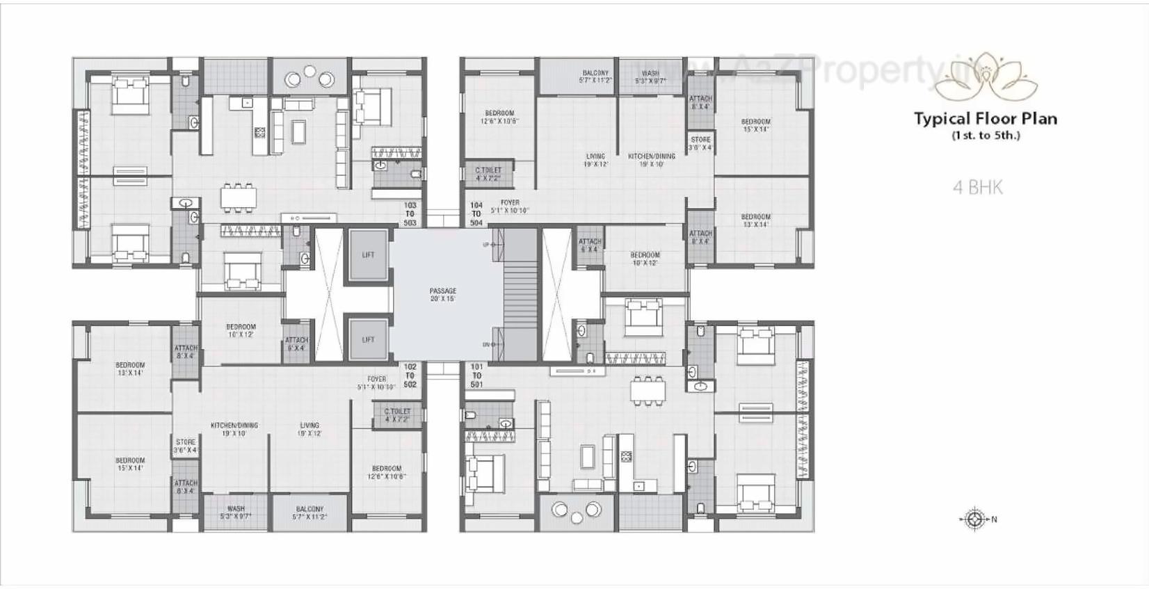 Layout of real estate project Gokul Vrundavan Heights located at Rajkot, Rajkot, Gujarat
