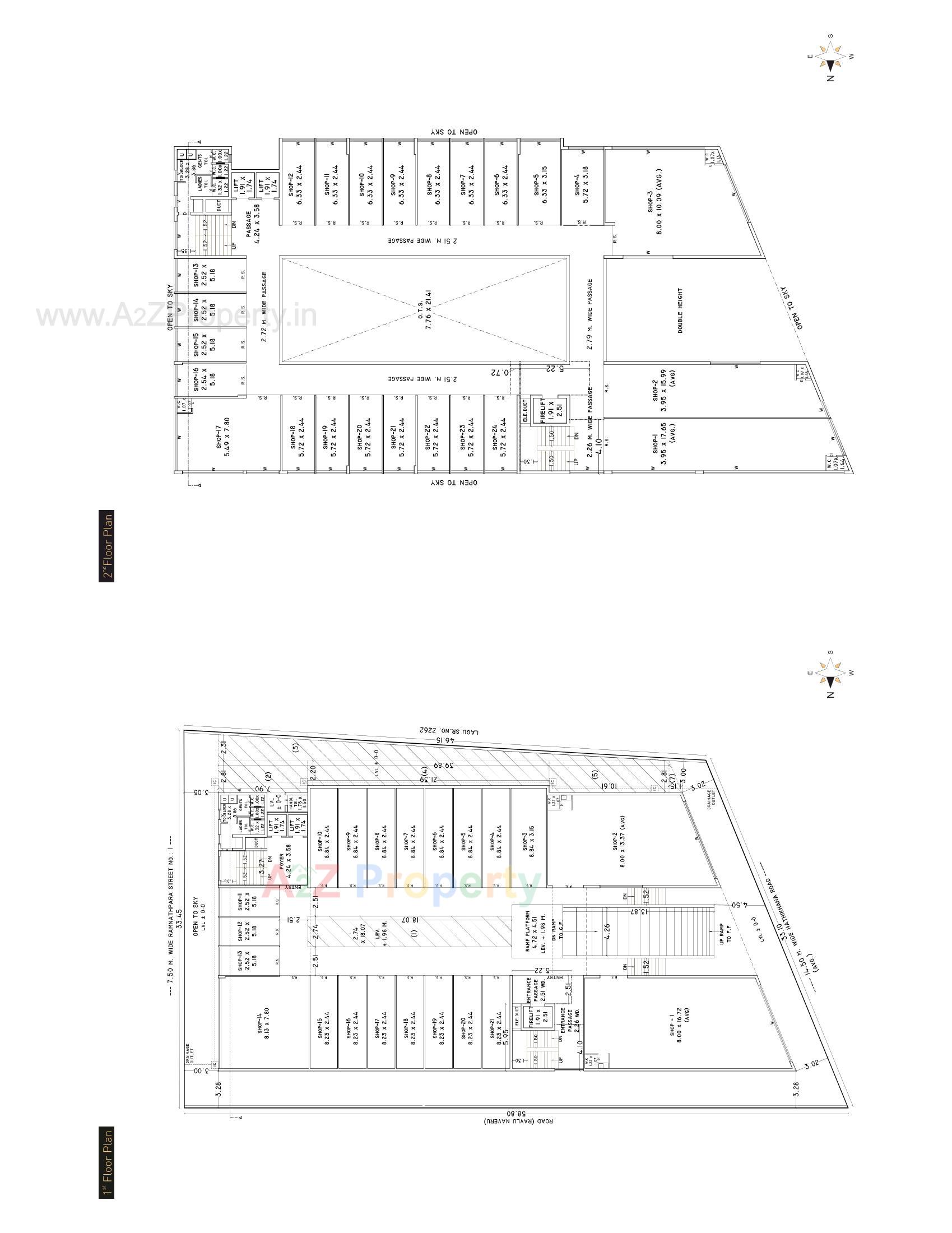Layout of real estate project Gold Souk located at Rajkot, Rajkot, Gujarat