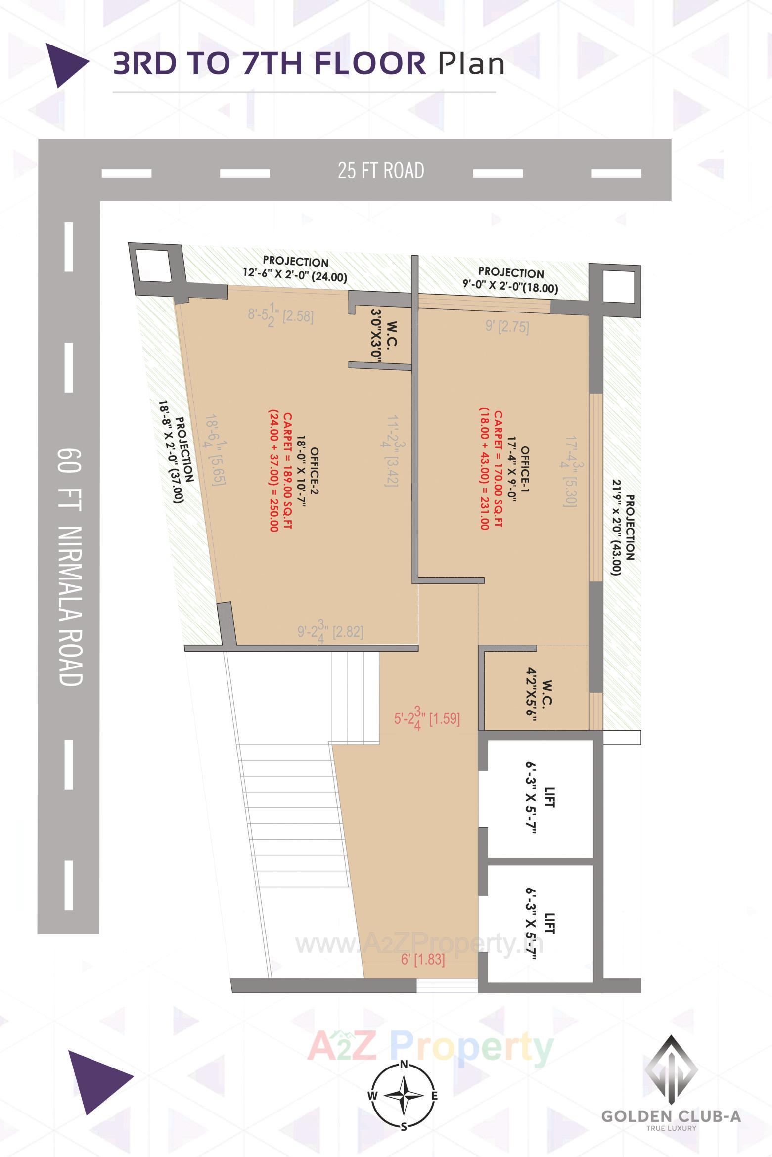 Layout of real estate project Golden Club located at Rajkot, Rajkot, Gujarat