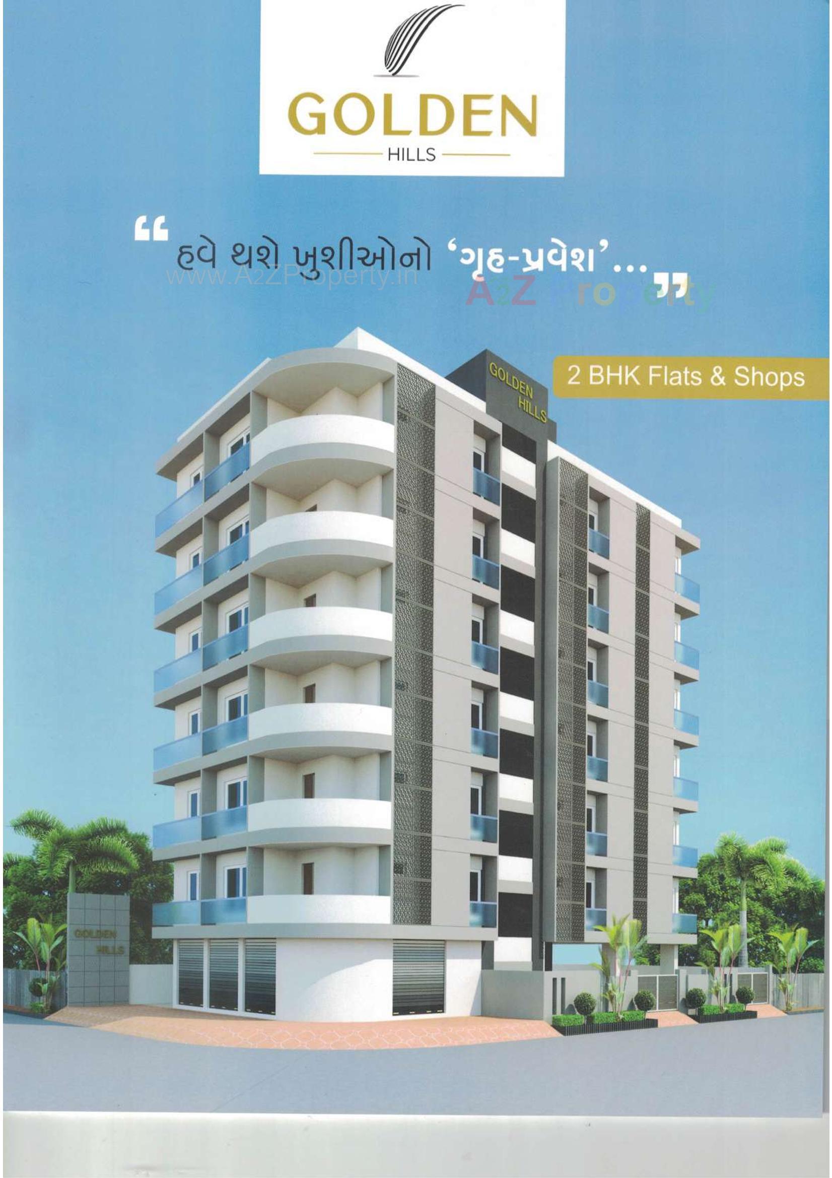 3D Elevation of real estate project Golden Hills located at Vavdi, Rajkot, Gujarat