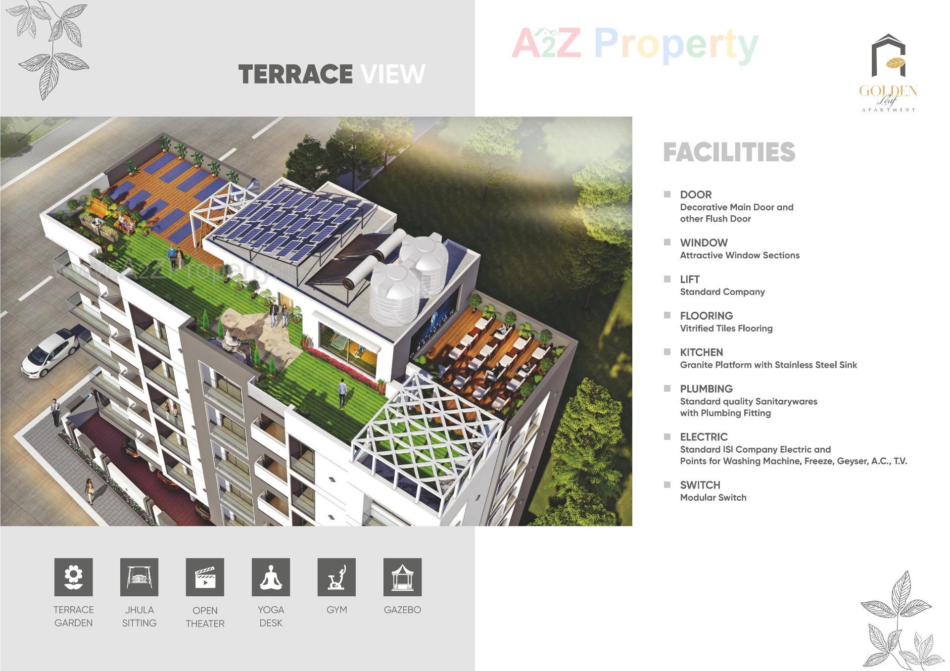  of real estate project Golden Leaf Apartment located at Raiya, Rajkot, Gujarat