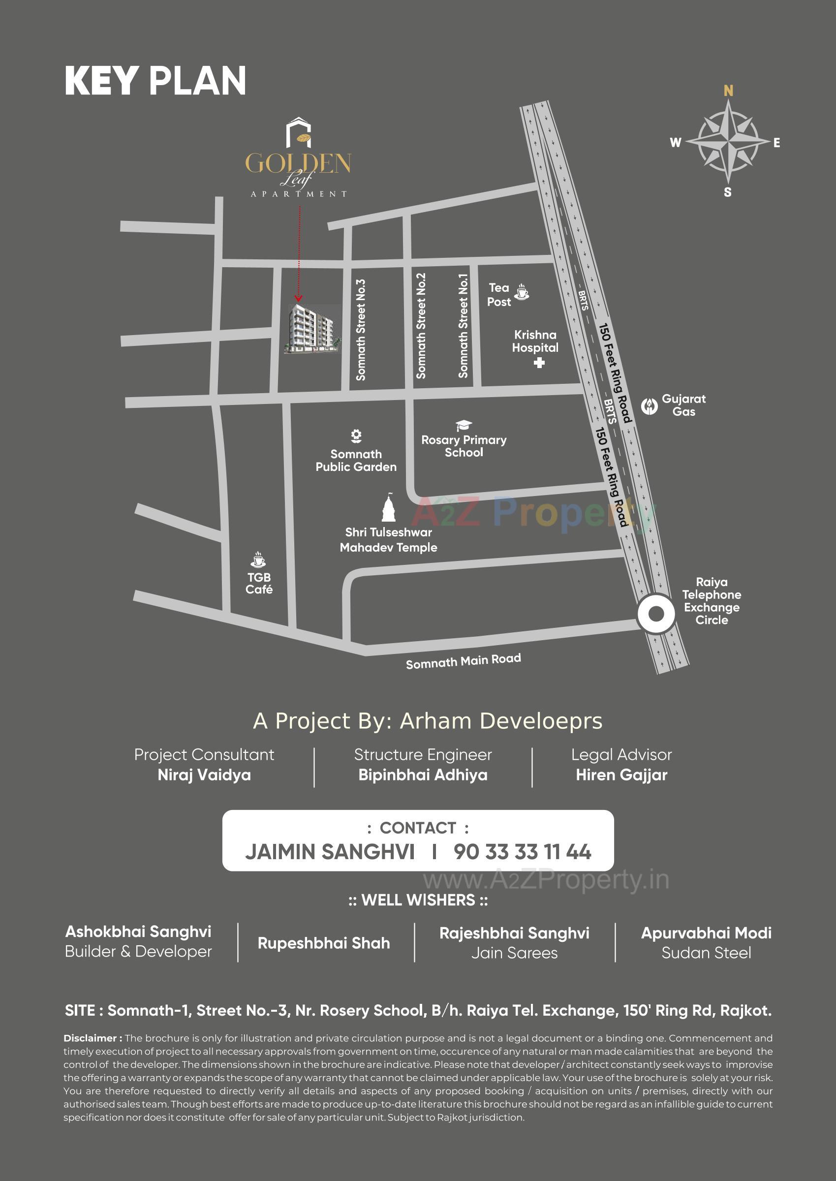  of real estate project Golden Leaf Apartment located at Raiya, Rajkot, Gujarat