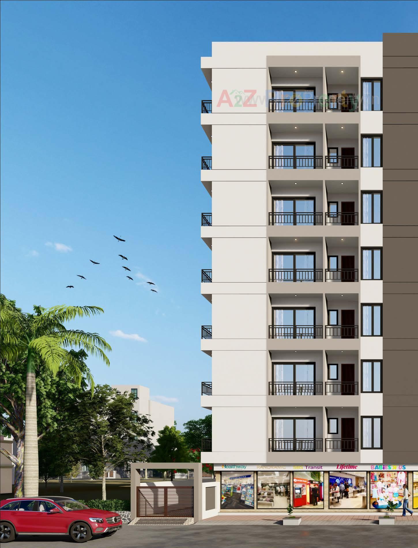 3D Elevation of real estate project Golden Nest located at Kothariya, Rajkot, Gujarat