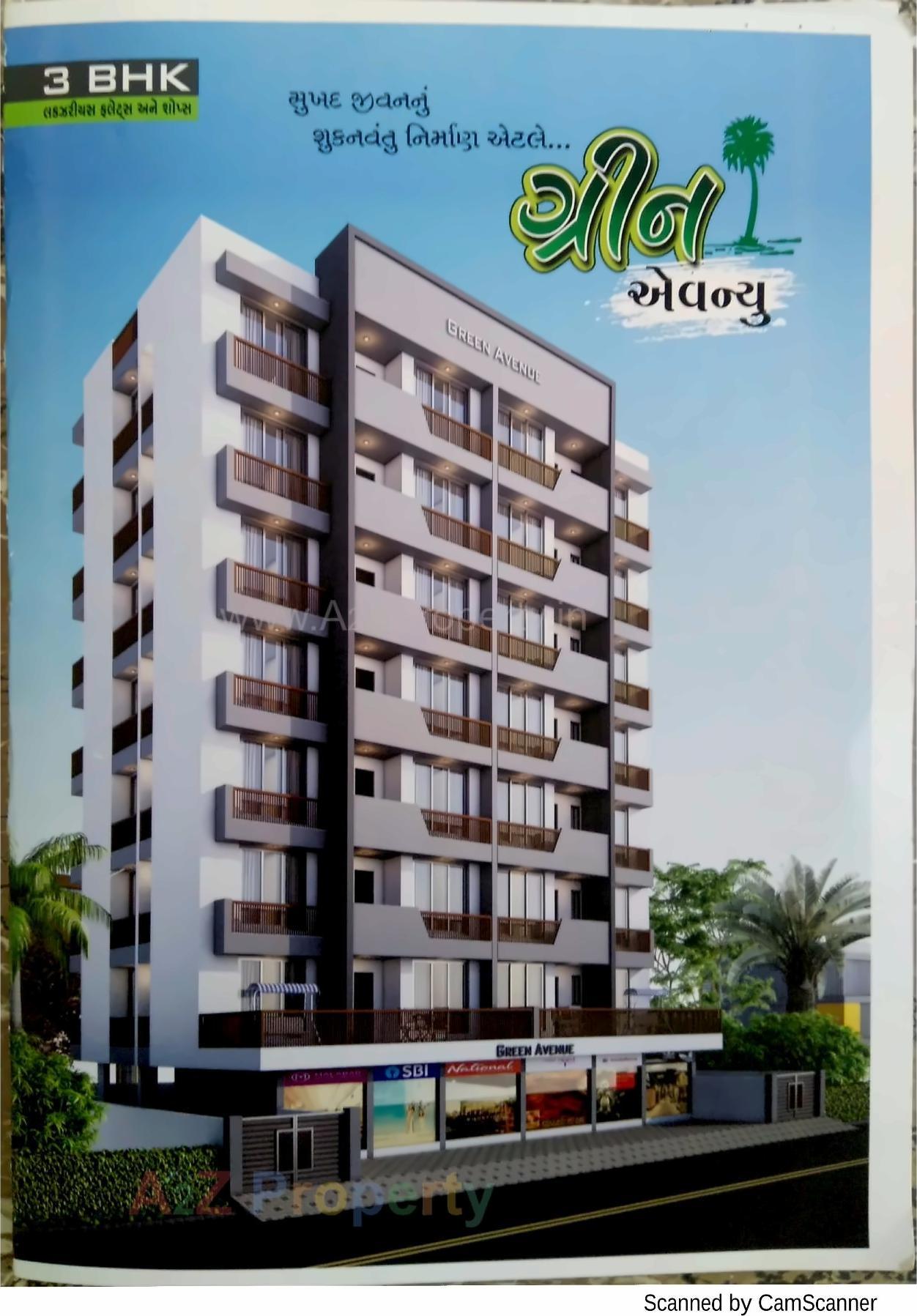 3D Elevation of real estate project Green Avenue located at Rajkot, Rajkot, Gujarat