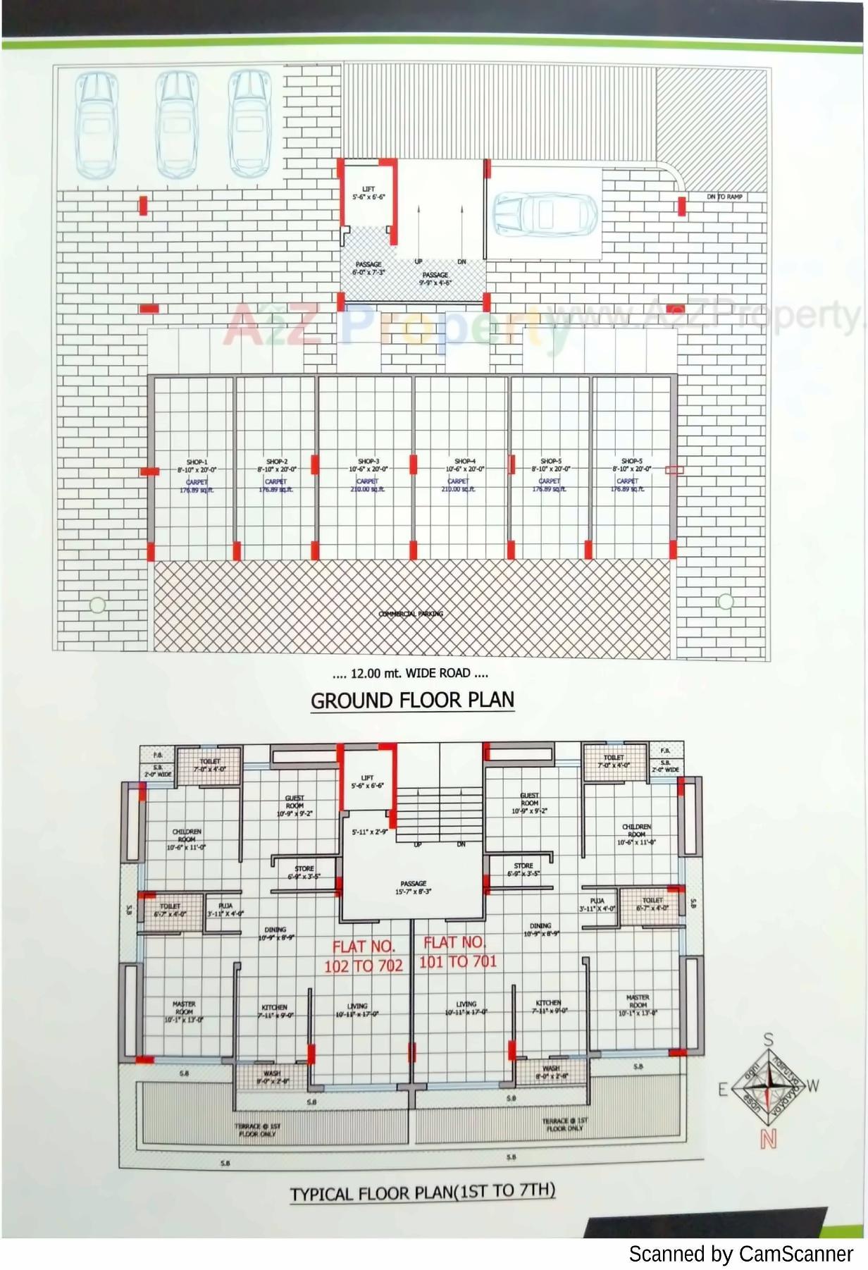 Layout of real estate project Green Avenue located at Rajkot, Rajkot, Gujarat