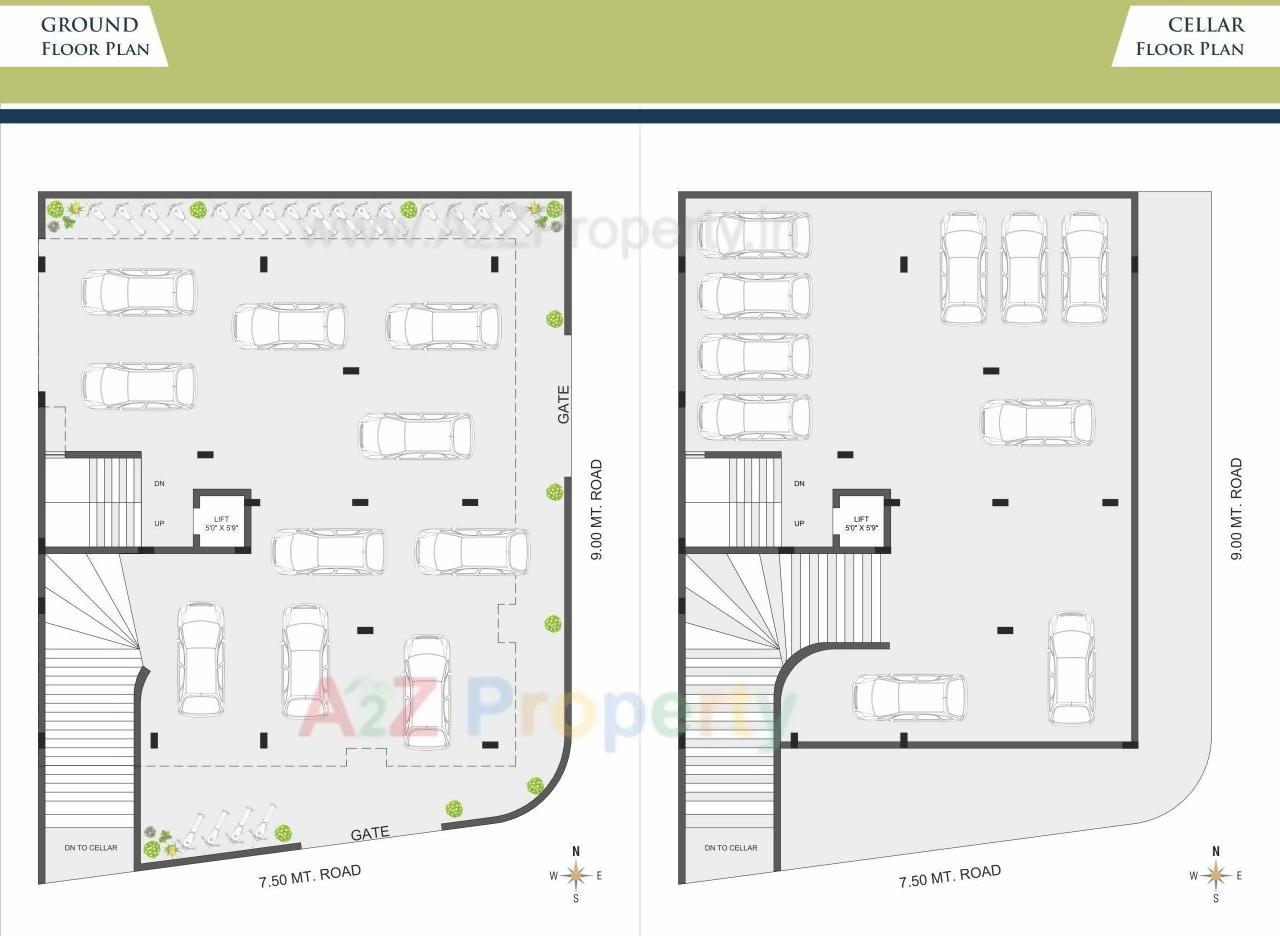 Layout of real estate project Green Heaven Appartment located at Nanamava, Rajkot, Gujarat