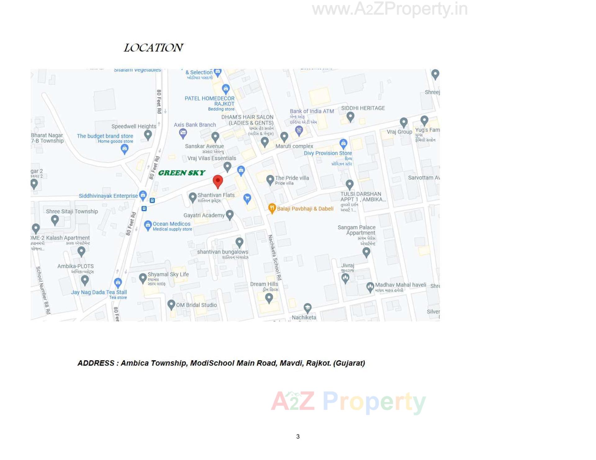  of real estate project Green Sky located at Mavdi, Rajkot, Gujarat