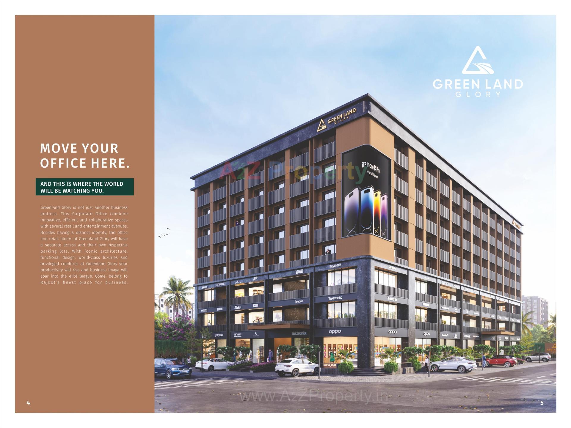 3D Elevation of real estate project Greenland Glory located at Rajkot, Rajkot, Gujarat