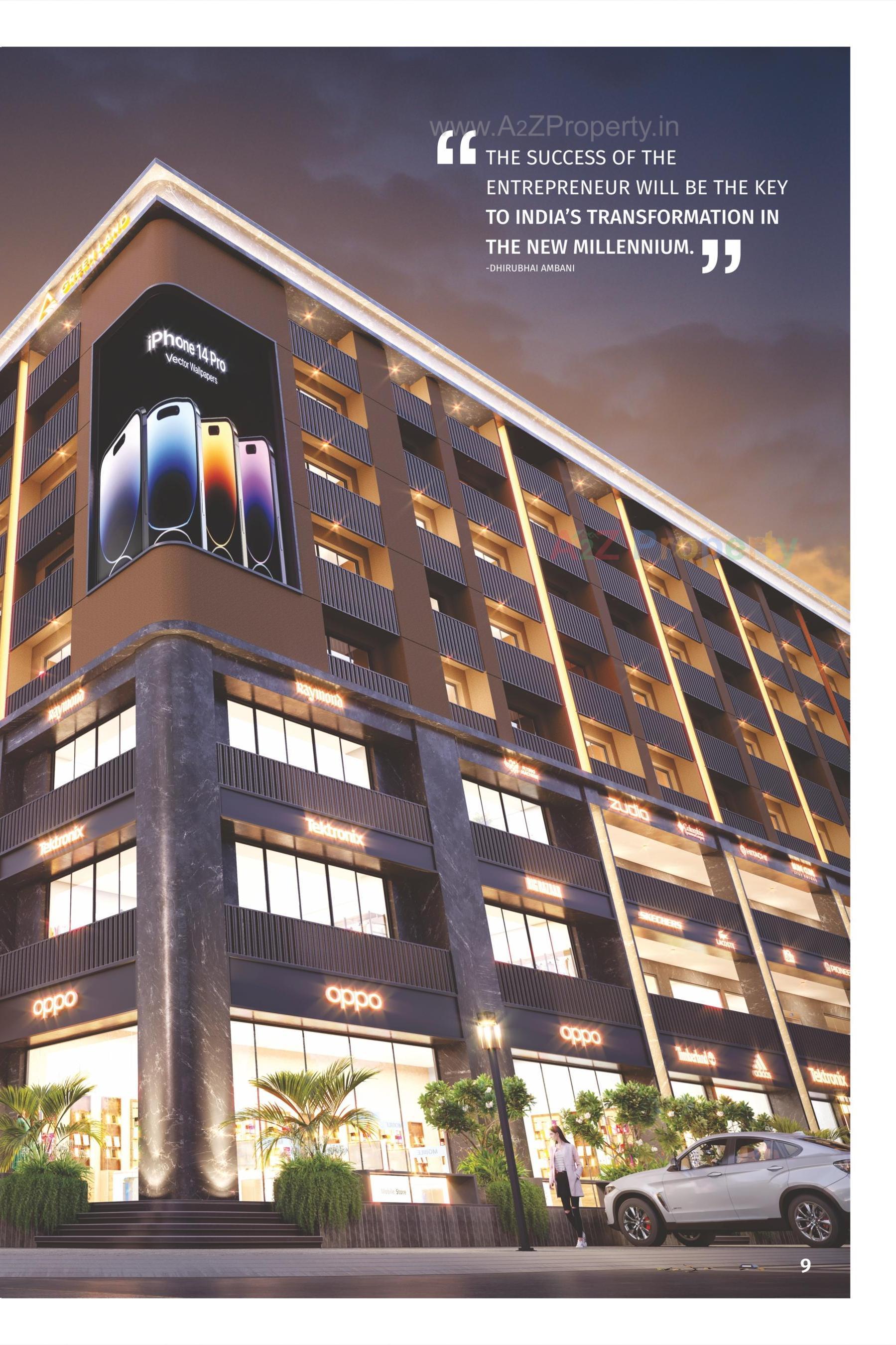 3D Elevation of real estate project Greenland Glory located at Rajkot, Rajkot, Gujarat