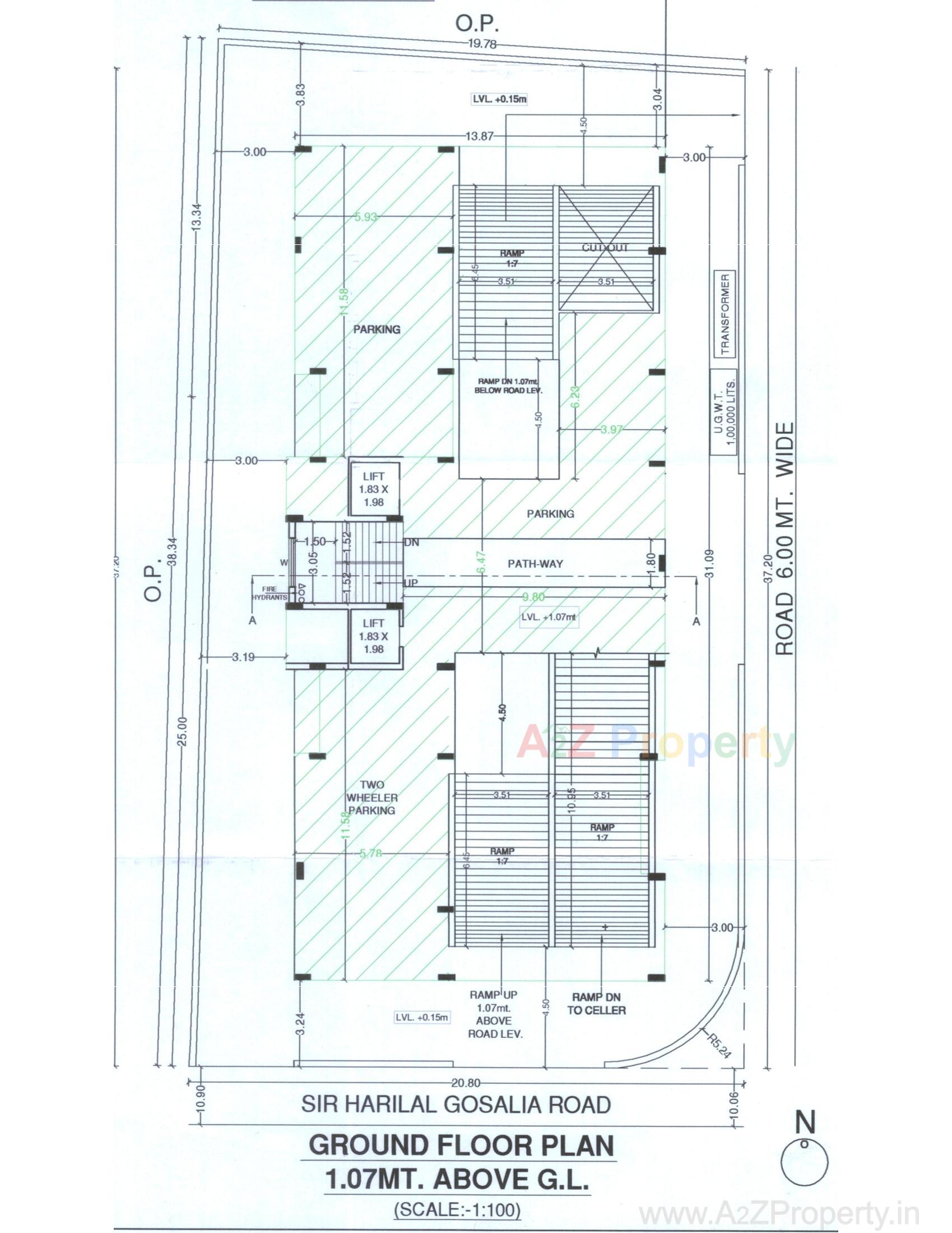 Layout of real estate project Gruham Magnifica located at Rajkot, Rajkot, Gujarat