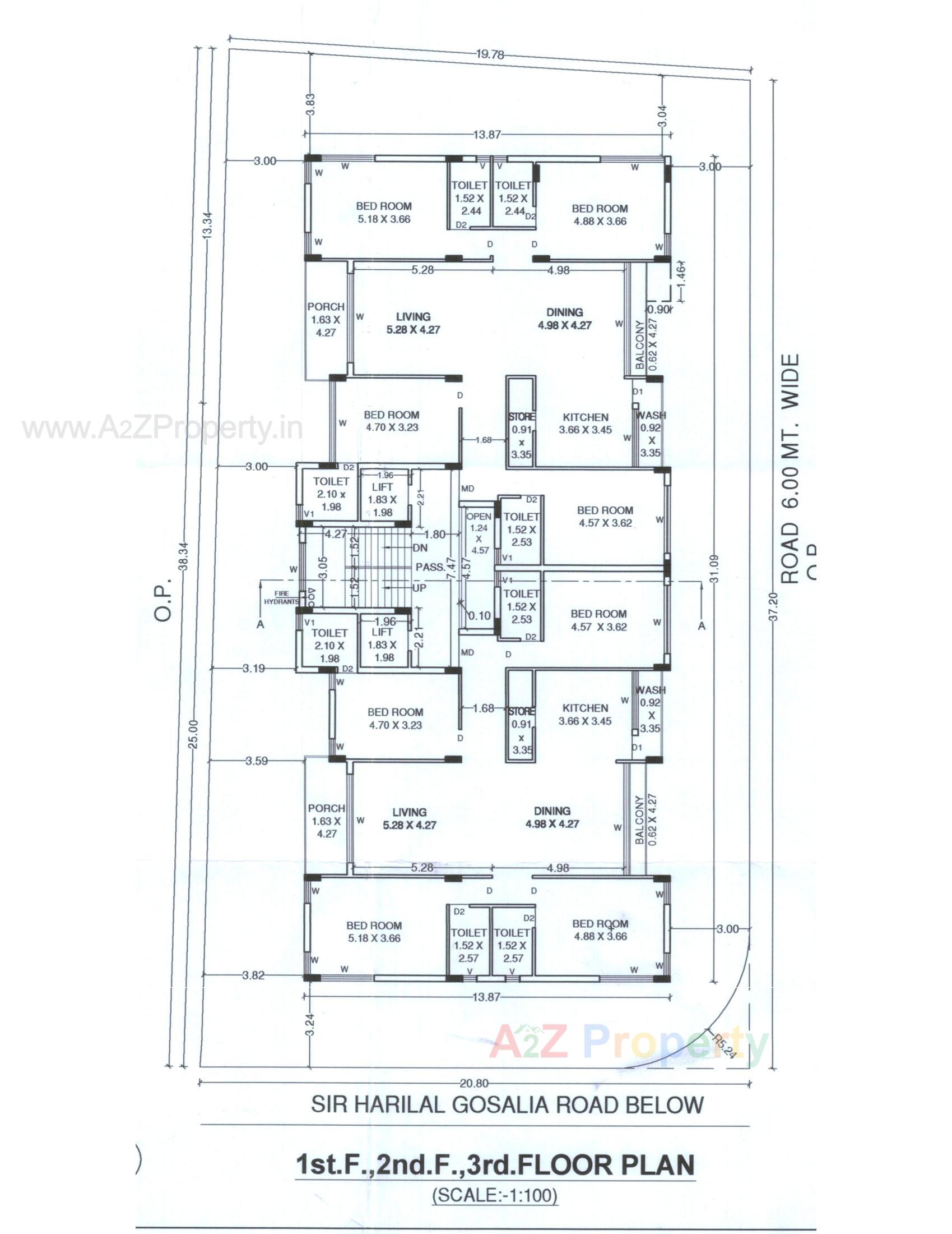 Layout of real estate project Gruham Magnifica located at Rajkot, Rajkot, Gujarat