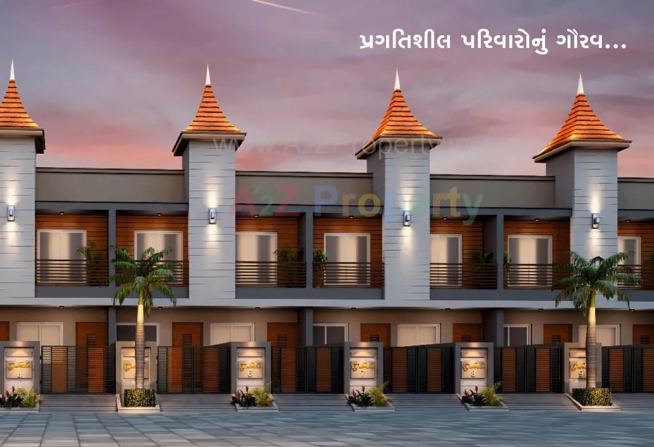 3D Elevation of real estate project Gulmohar Bungalows located at Rajkot, Rajkot, Gujarat