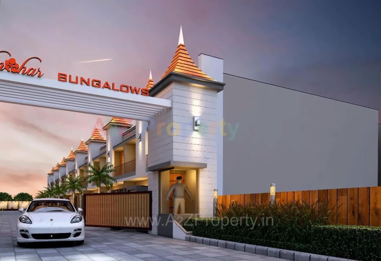 3D Elevation of real estate project Gulmohar Bungalows located at Rajkot, Rajkot, Gujarat