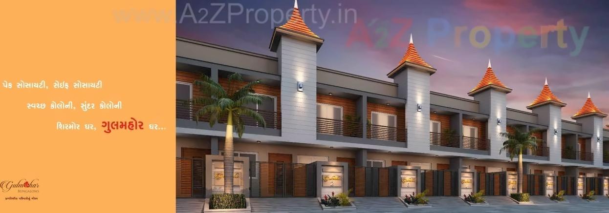 3D Elevation of real estate project Gulmohar Bungalows located at Rajkot, Rajkot, Gujarat