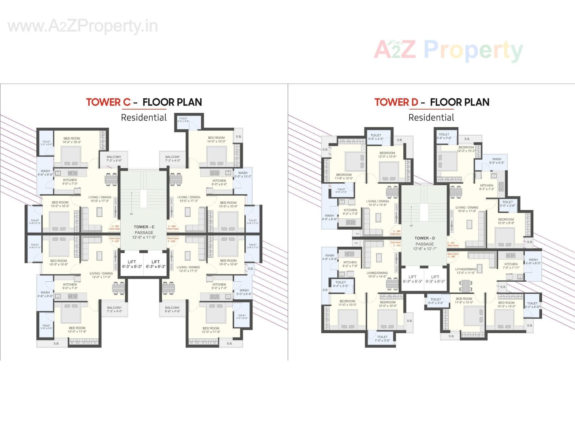 Layout of real estate project Gulmohar Towers located at Rajkot, Rajkot, Gujarat