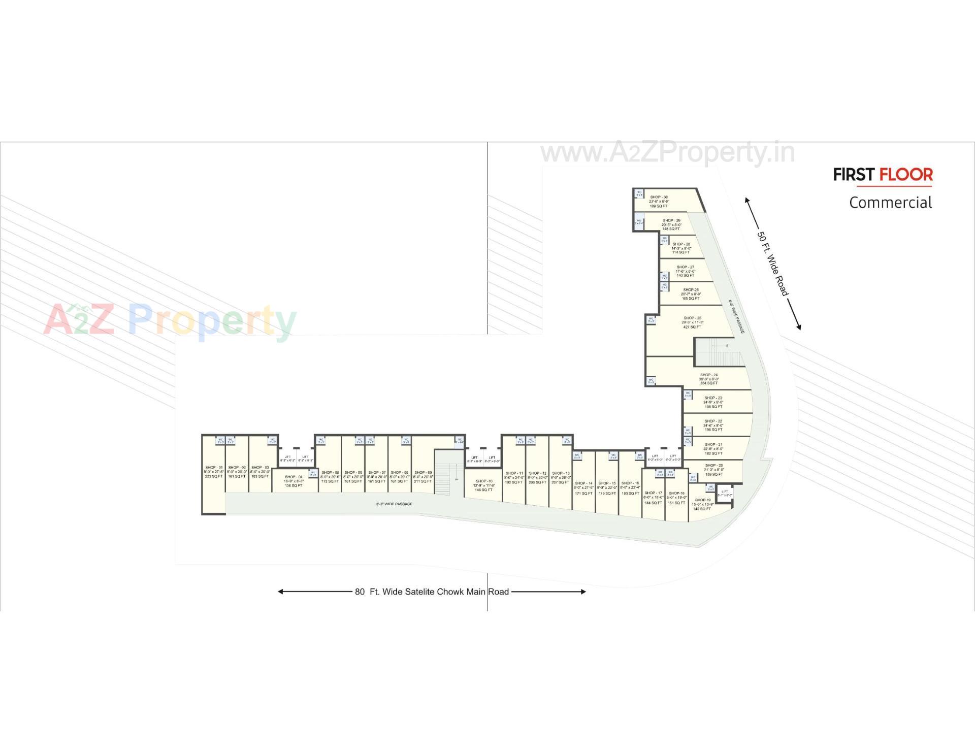 Layout of real estate project Gulmohar Towers located at Rajkot, Rajkot, Gujarat
