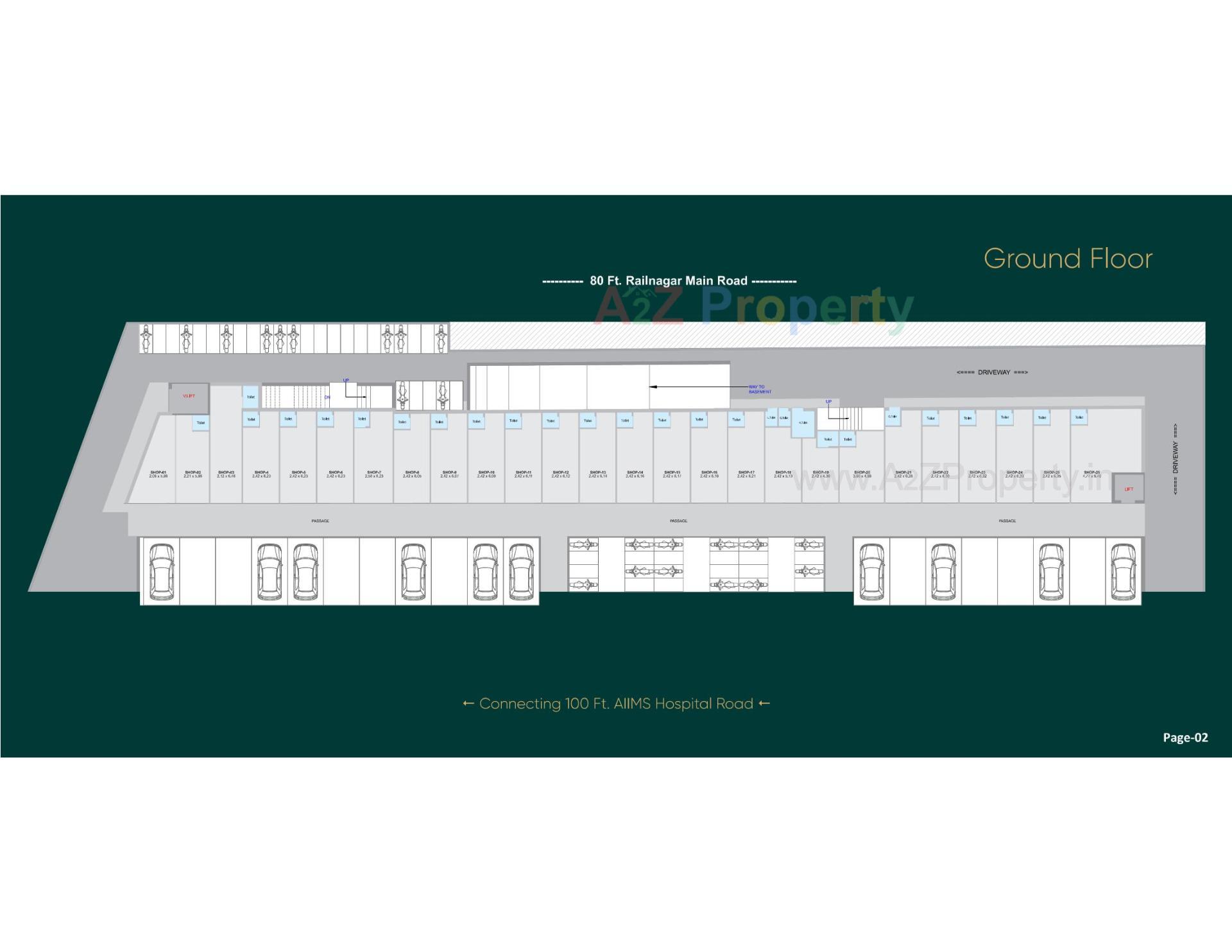 Layout of real estate project Gulmohar Trade Center located at Rajkot, Rajkot, Gujarat
