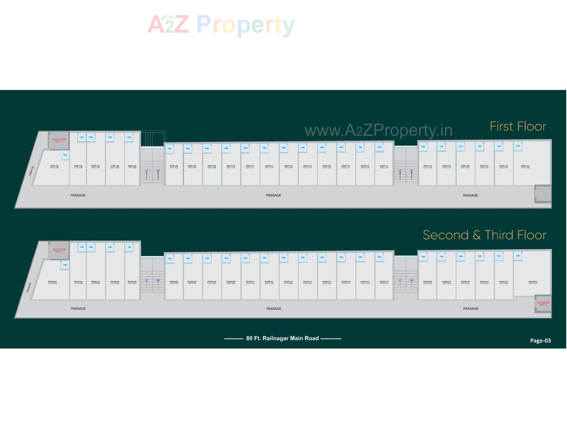 Layout of real estate project Gulmohar Trade Center located at Rajkot, Rajkot, Gujarat