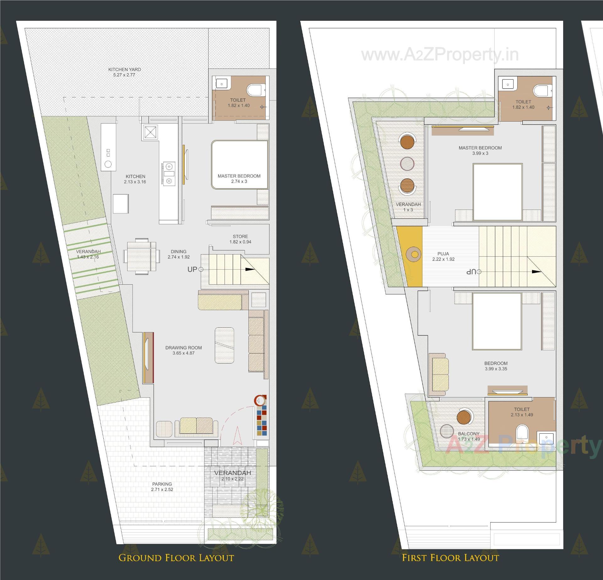 Layout of real estate project Gulmohar Woods located at Ghanteshwar, Rajkot, Gujarat