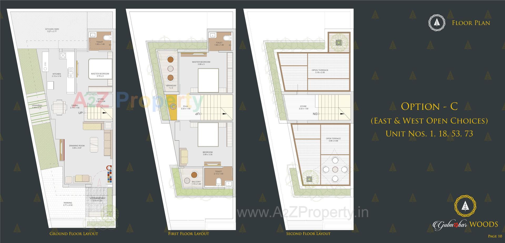 Layout of real estate project Gulmohar Woods located at Ghanteshwar, Rajkot, Gujarat