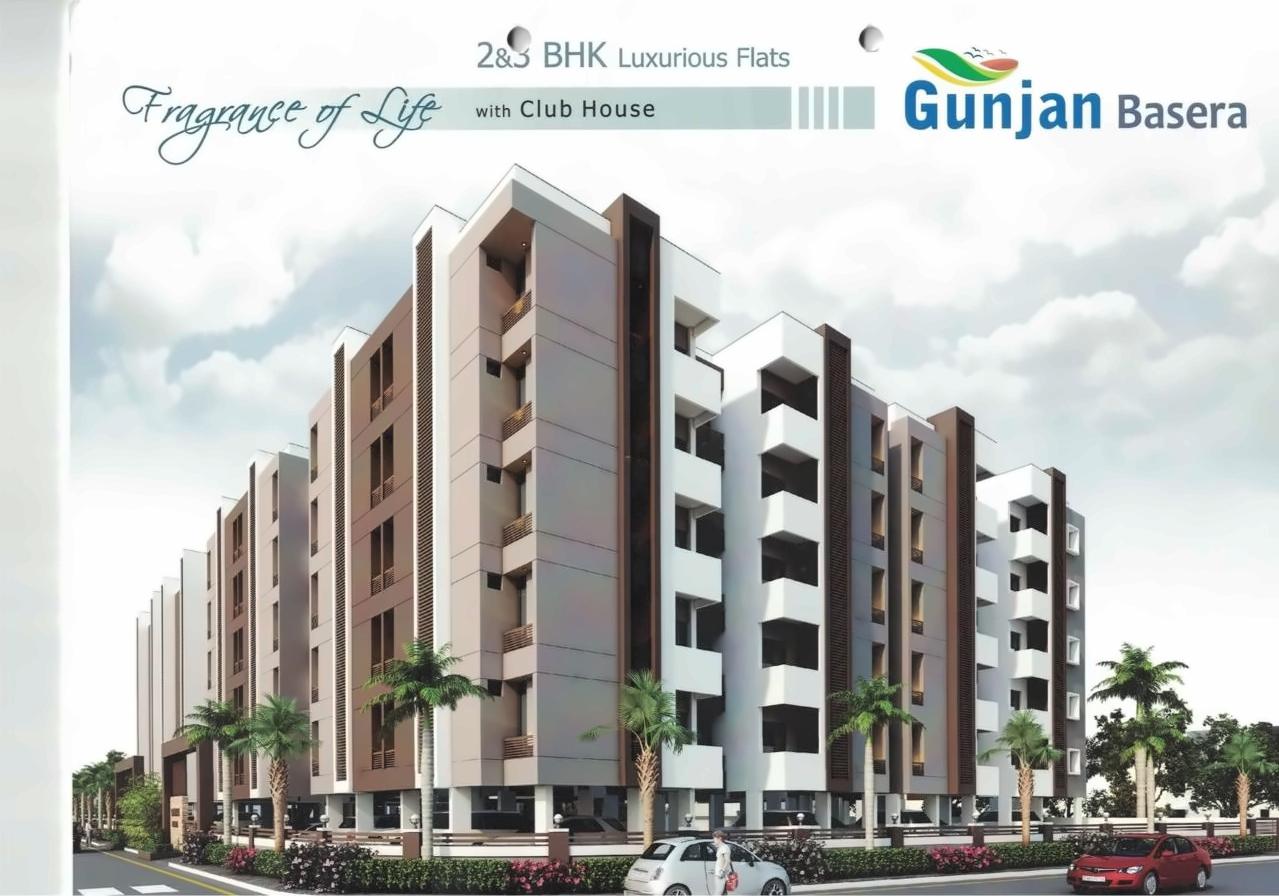 3D Elevation of real estate project Gunjan Basera located at Raiya, Rajkot, Gujarat