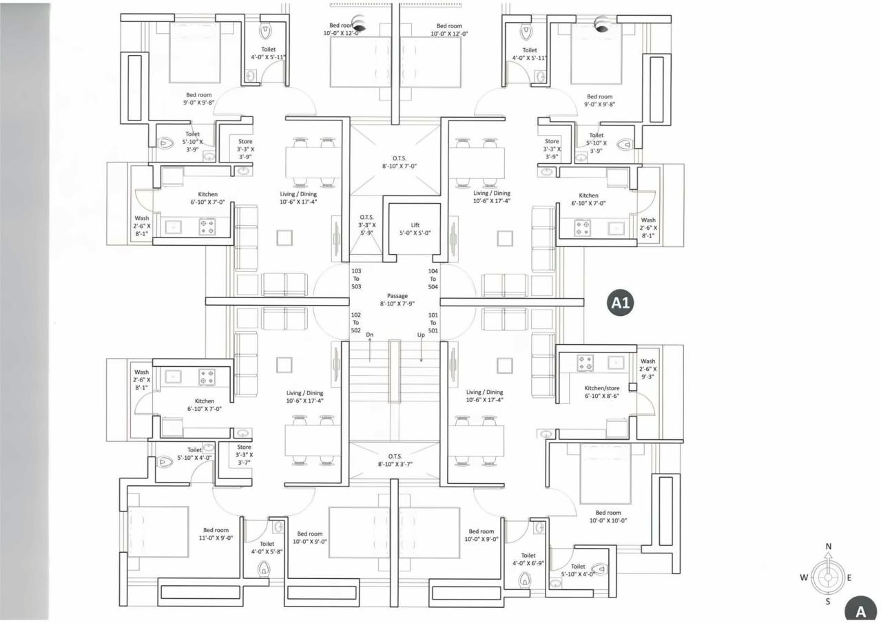 Layout of real estate project Gunjan Basera located at Raiya, Rajkot, Gujarat