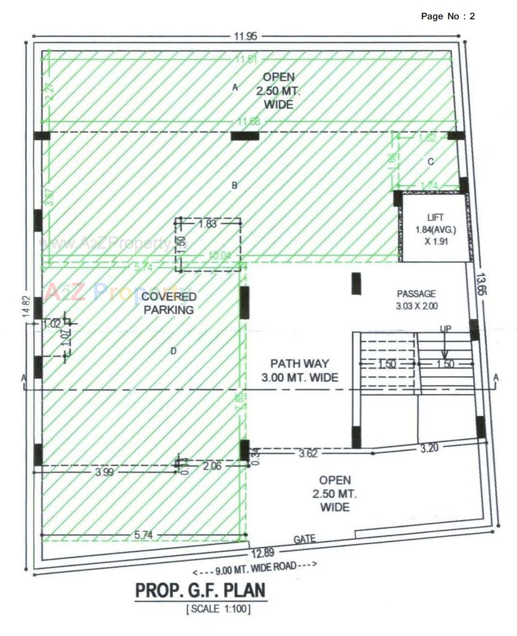 Layout of real estate project Gunjan Flats located at Kothariya, Rajkot, Gujarat