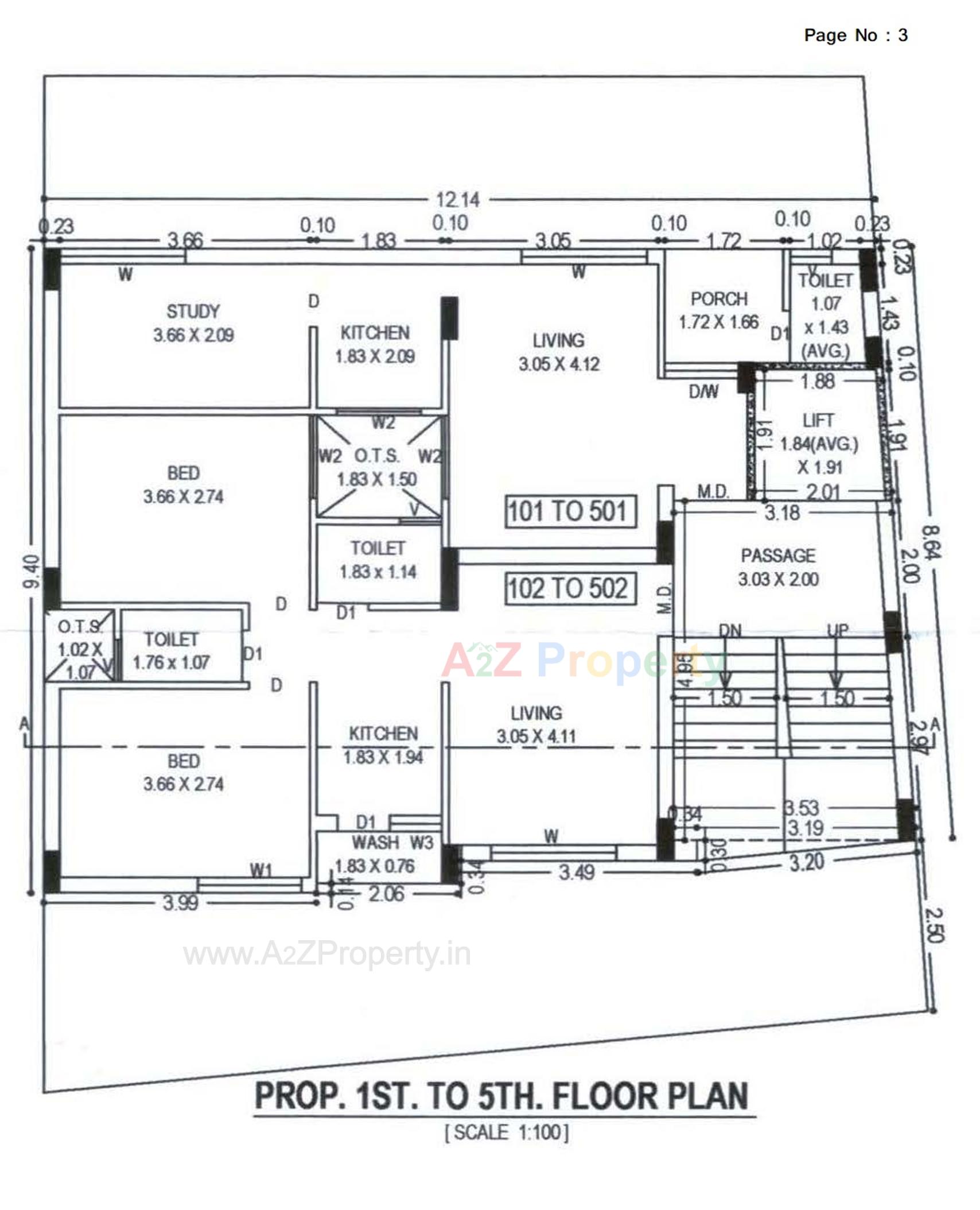 Layout of real estate project Gunjan Flats located at Kothariya, Rajkot, Gujarat