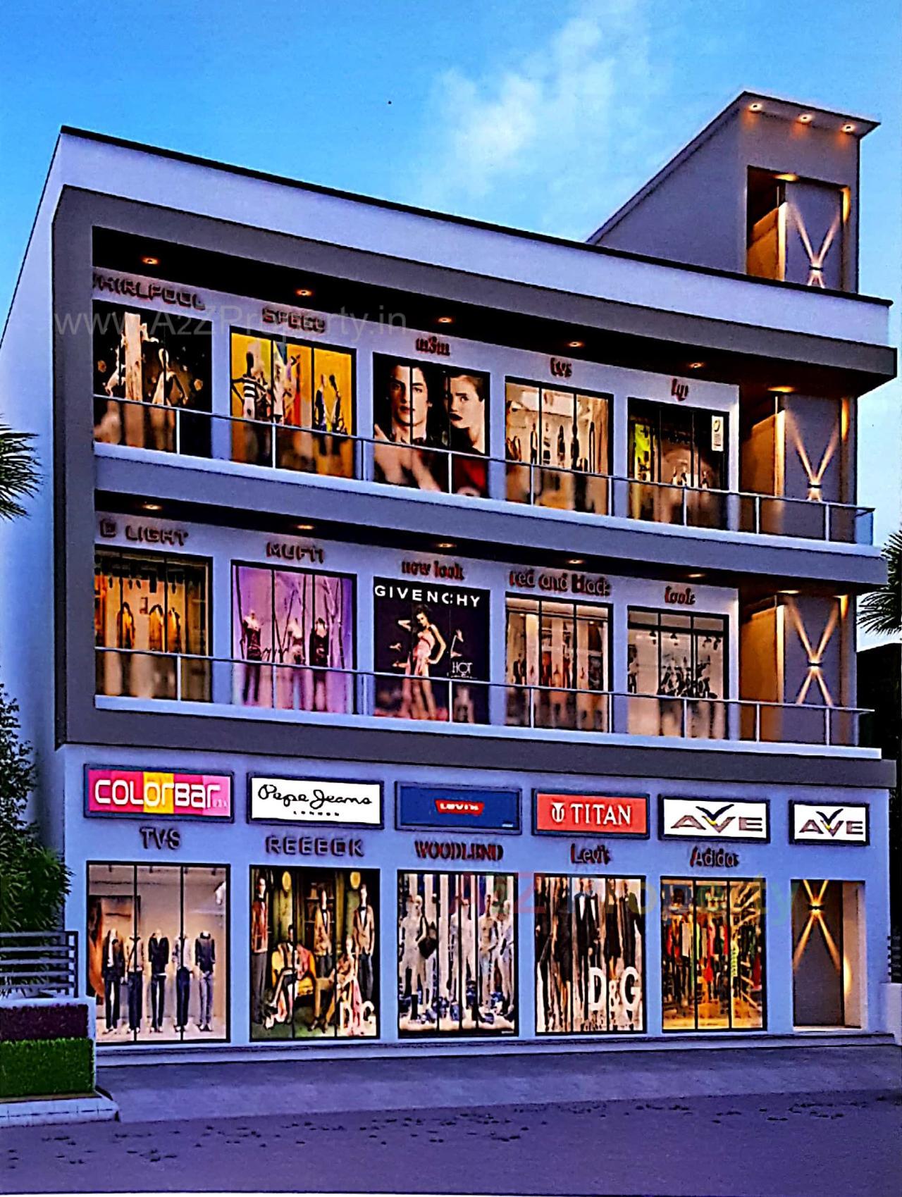 3D Elevation of real estate project Gurudev Arcade located at Rajkot, Rajkot, Gujarat