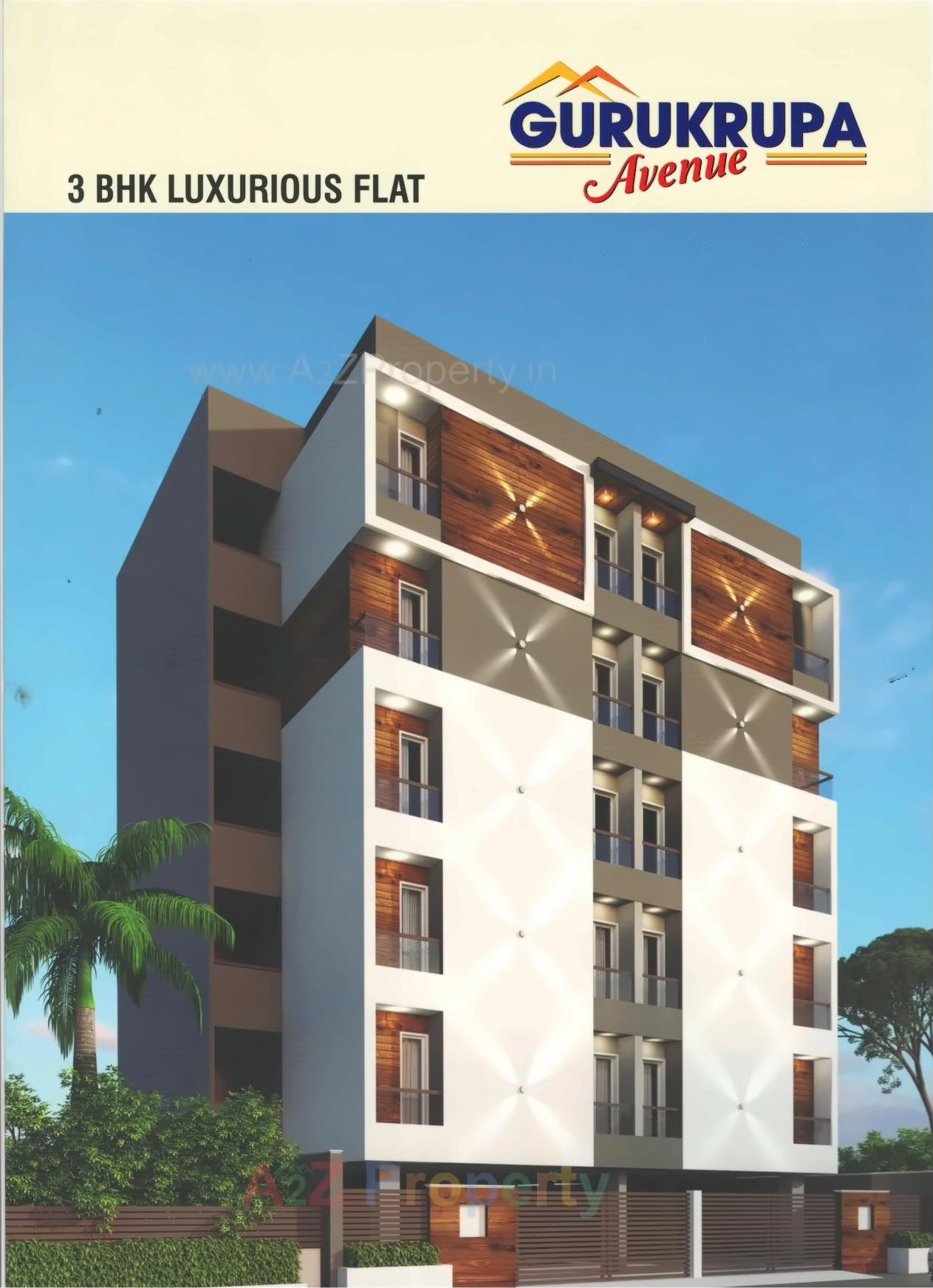3D Elevation of real estate project Gurukrupa Avenue located at Raiya, Rajkot, Gujarat