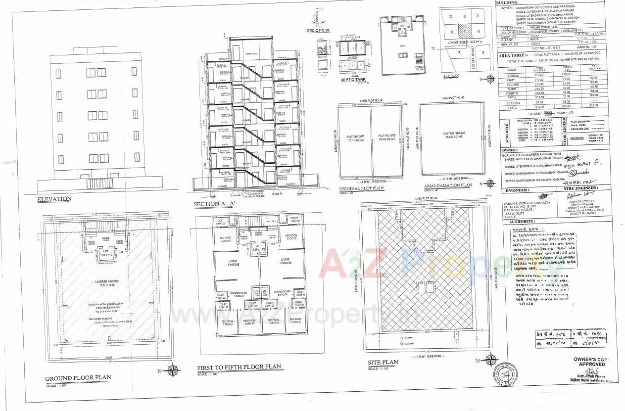 Layout of real estate project Gurukrupa Avenue located at Raiya, Rajkot, Gujarat