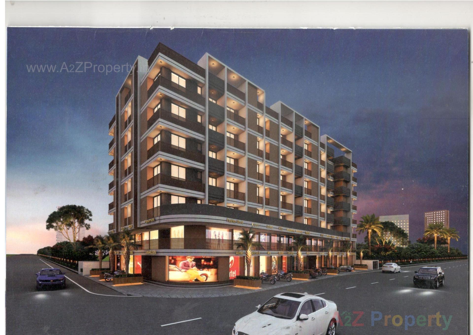 3D Elevation of real estate project Hari Darshan Height located at Rajkot, Rajkot, Gujarat