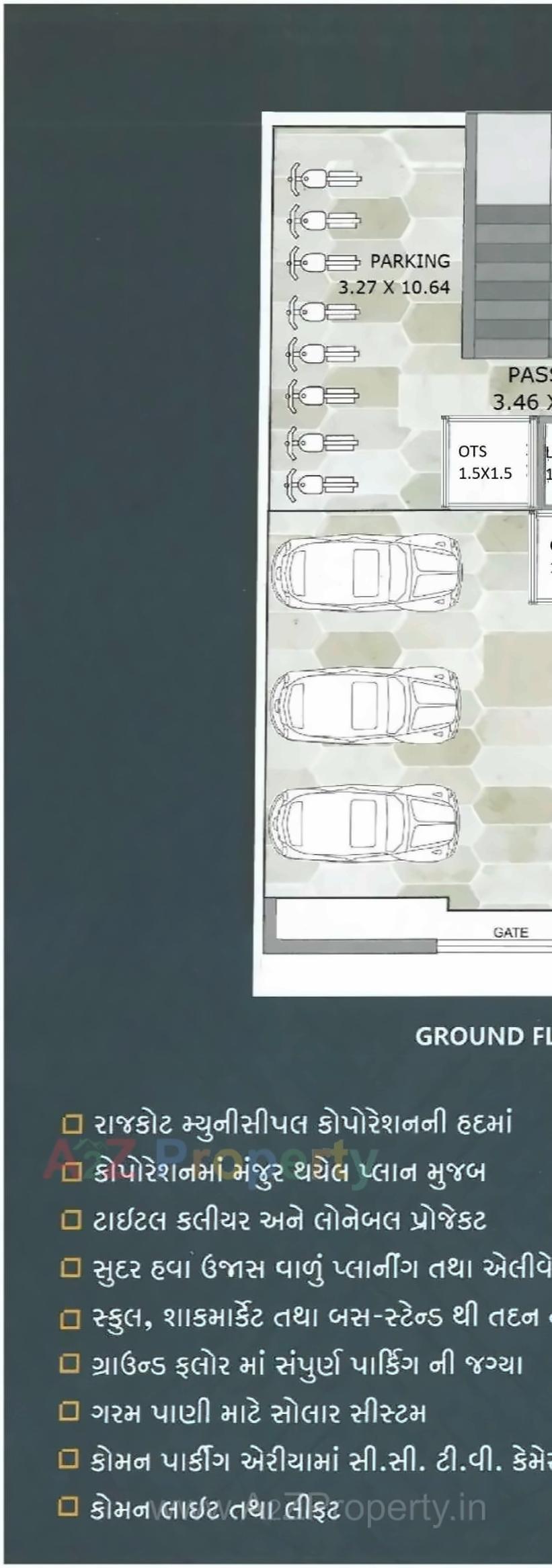 Layout of real estate project Hari Krushna Villa located at Mavdi, Rajkot, Gujarat