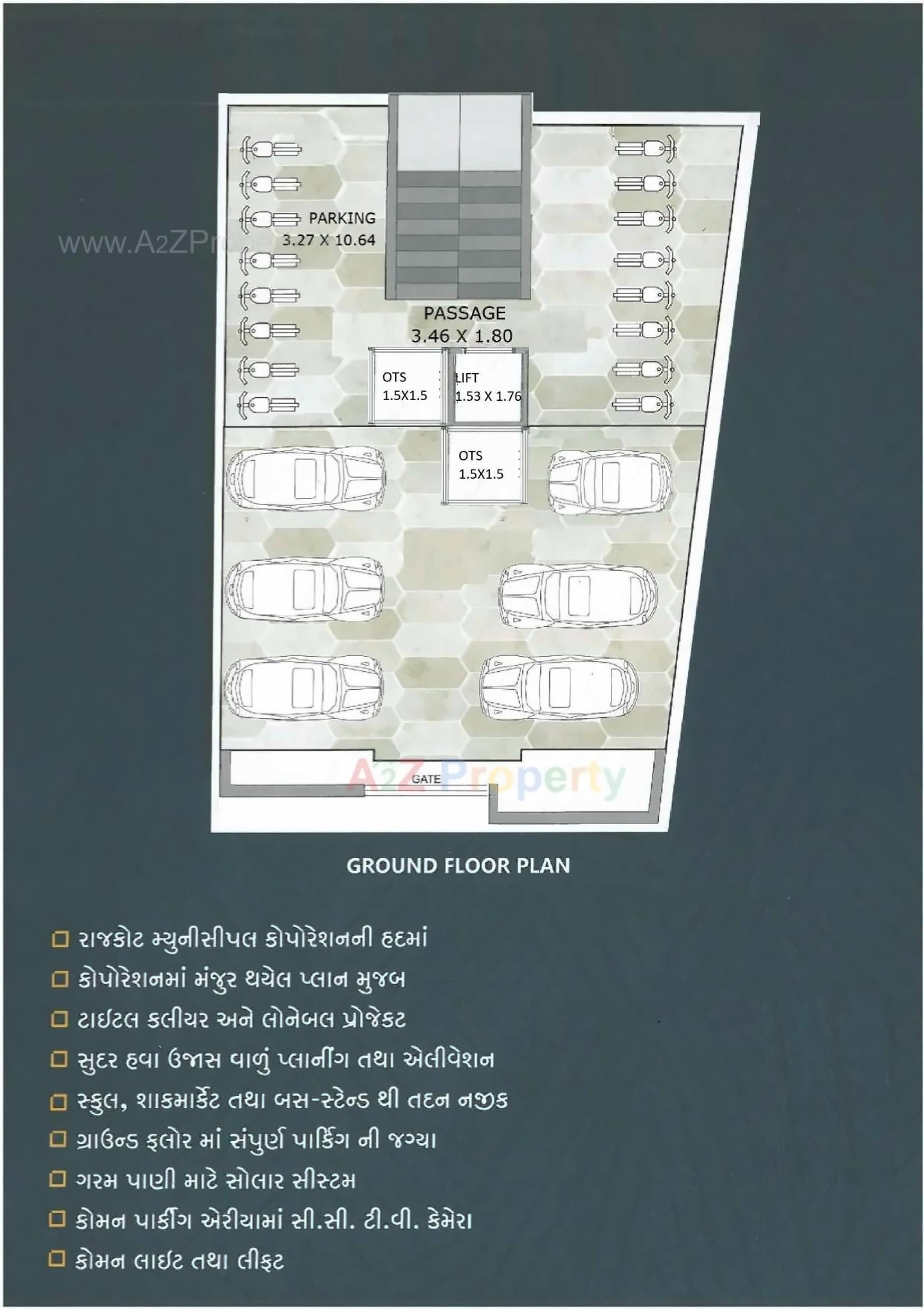 Layout of real estate project Hari Krushna Villa located at Mavdi, Rajkot, Gujarat