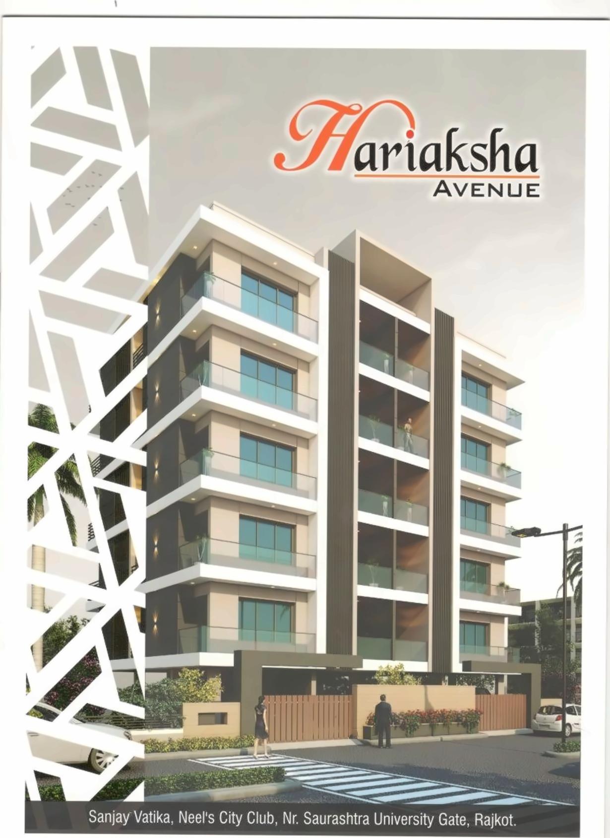 3D Elevation of real estate project Hariaksha Avenue located at Munjka, Rajkot, Gujarat