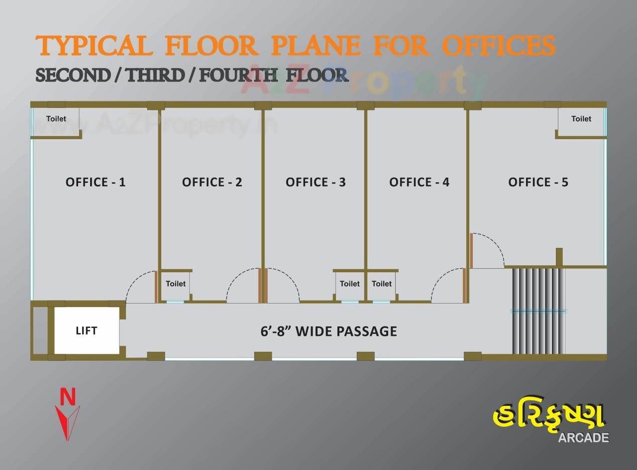 Layout of real estate project Harikrishna Arcade located at Mavdi, Rajkot, Gujarat