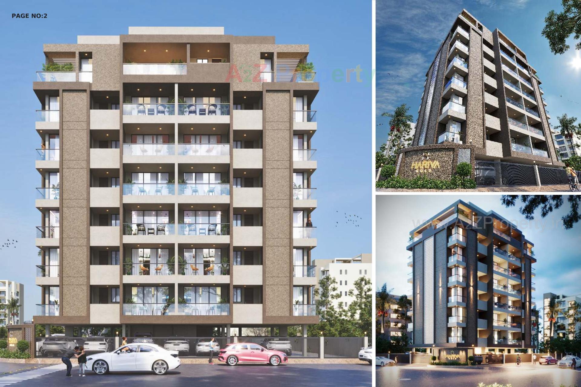 3D Elevation of real estate project Hariva Gold located at Raiya, Rajkot, Gujarat