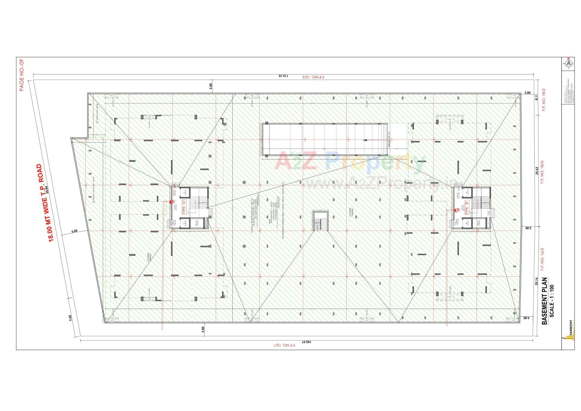Layout of real estate project Harmony Hills located at Motamava, Rajkot, Gujarat